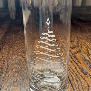 BARWARE GLASSWARE Jack Daniels Holiday XMAS Etched Christmas Tree Highball Glass